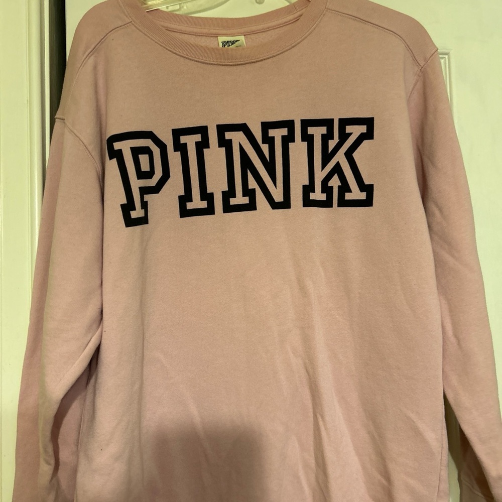 Victoria’s Secret Ladies Stylish Pink Round Neck Sweatshirt Size M
